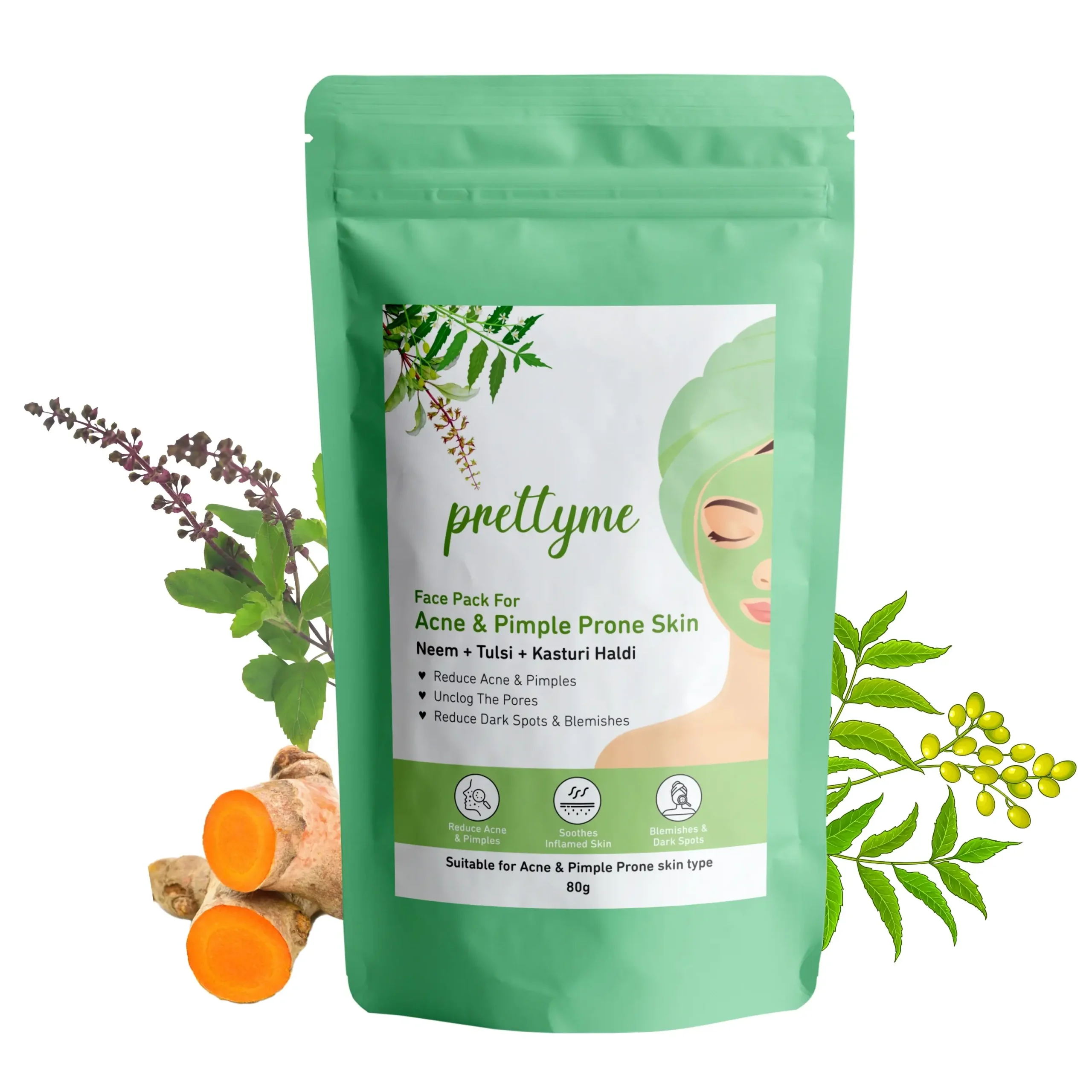 Natural Face Pack For Acne and Pimple Prone Skin Acne
